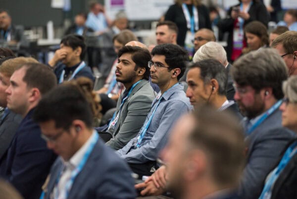 Innovative medical imaging conference attendees listening at SIIM Annual Meeting in 2023.