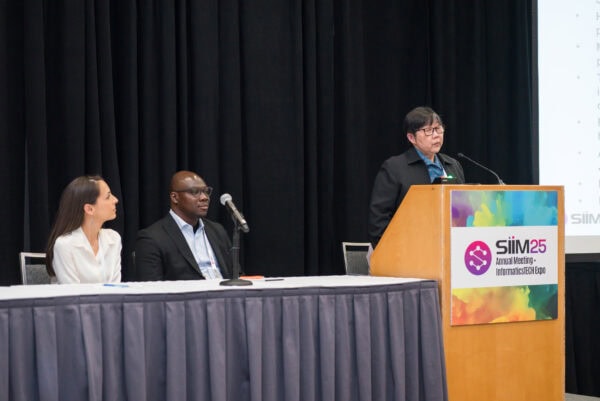 Advanced medical imaging presentation at SIIM Annual Meeting focused on innovative informatics and AI applications in radiology.
