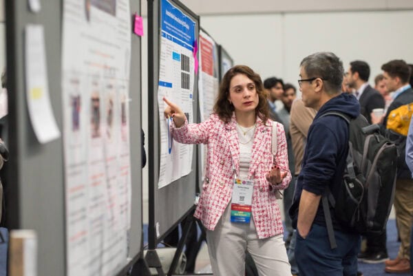 Innovative radiology research poster presentation at SIIM Annual Meeting, showcasing advancements in medical imaging, artificial intelligence, and healthcare technology innovation.