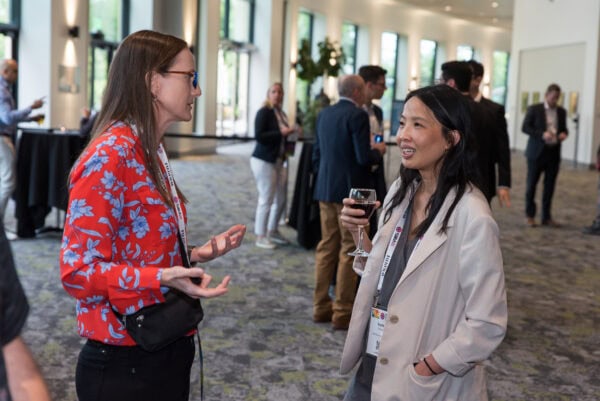 Networking at the SIIM Annual Meeting, digital imaging and medical informatics conference, focusing on AI in radiology and healthcare innovation.