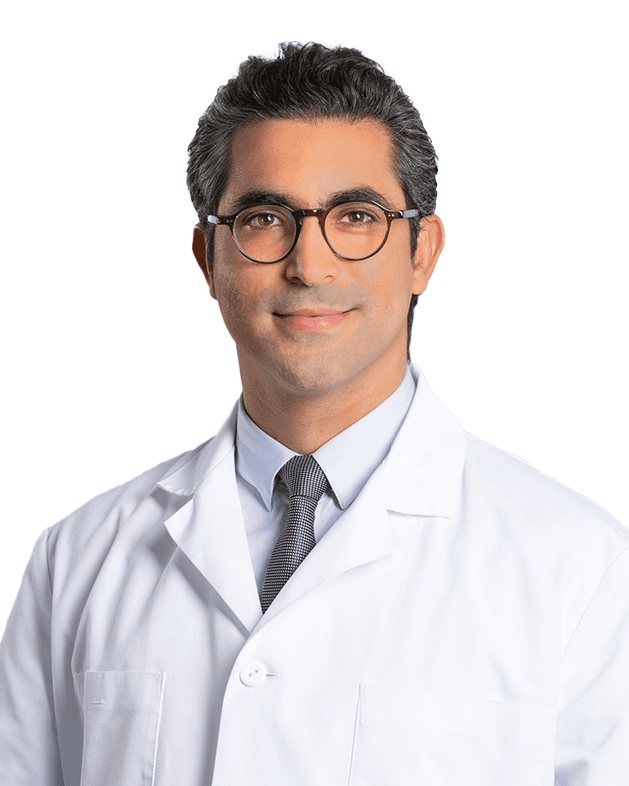 AI-generated ALT tag: Medical professional in white coat and glasses attending the SIIM Annual Meeting, showcasing advancements in medical imaging and radiology technology.