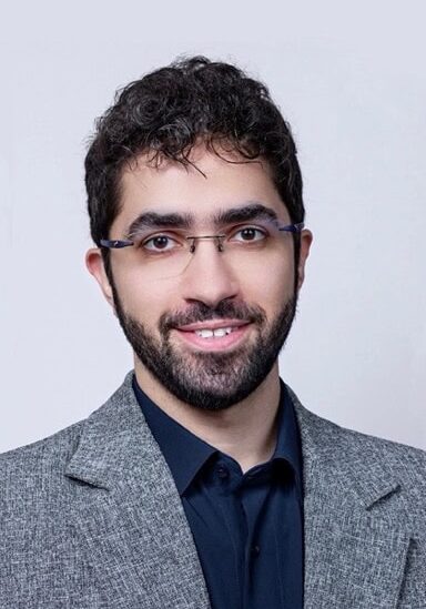 Portrait of Mohammadreza Amjadzadeh, MD attending the SIIM Annual Meeting, showcasing medical imaging expertise and professional engagement.